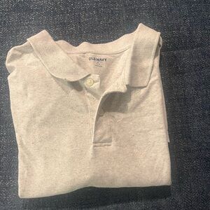Old Navy Mens speckled heather gray Polo Shirt